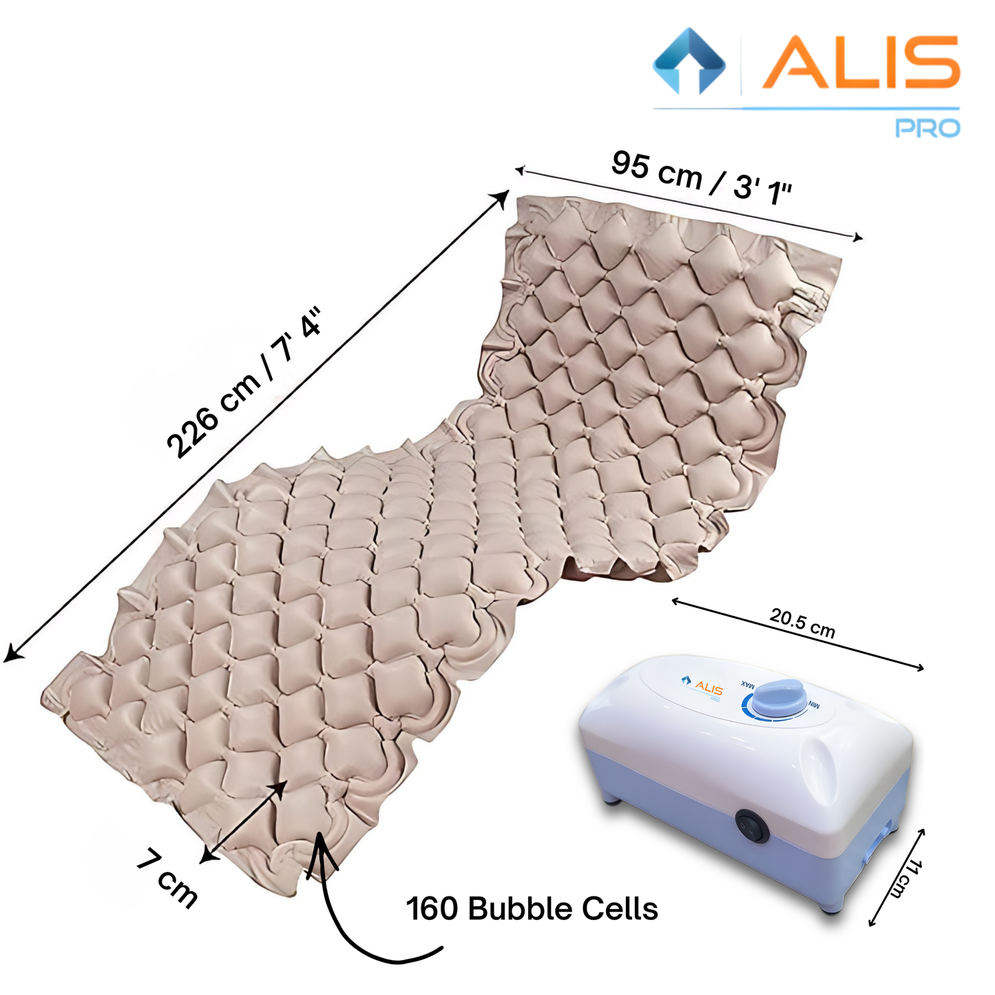 Anti Bedsore Bubble Air Mattress Portable - ROHS Compliant