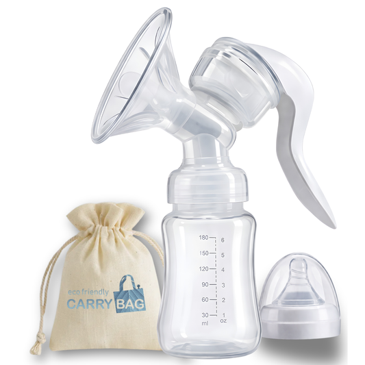 Alis Pro Manual Breast Pump | 3-Level Suction Control | Soft Silicone Massage Cushion | BPA-Free, Portable & Hand Operated | Ergonomic Handle for Comfortable & Painless Milk Expression | Includes Breast Pads